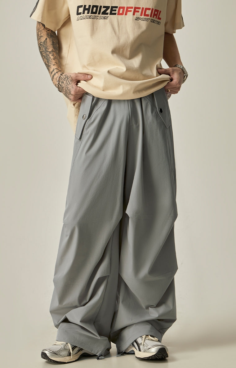 Quick Drying Wide Leg Pleats Trousers WN6265