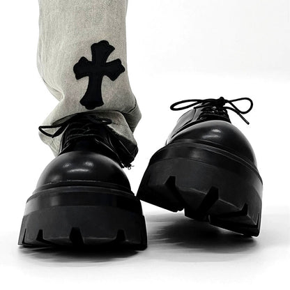 Chunky Sole Derby Round Toe Shoes WN19179