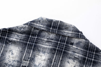 Plaid Design Long Sleeve Shirt WN15482