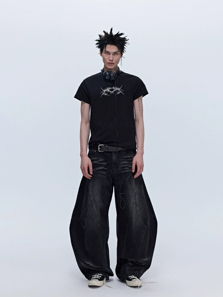 Rhinestone Design Short Sleeve T-Shirt WN18044