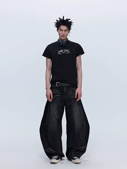 Rhinestone Design Short Sleeve T-Shirt WN18044