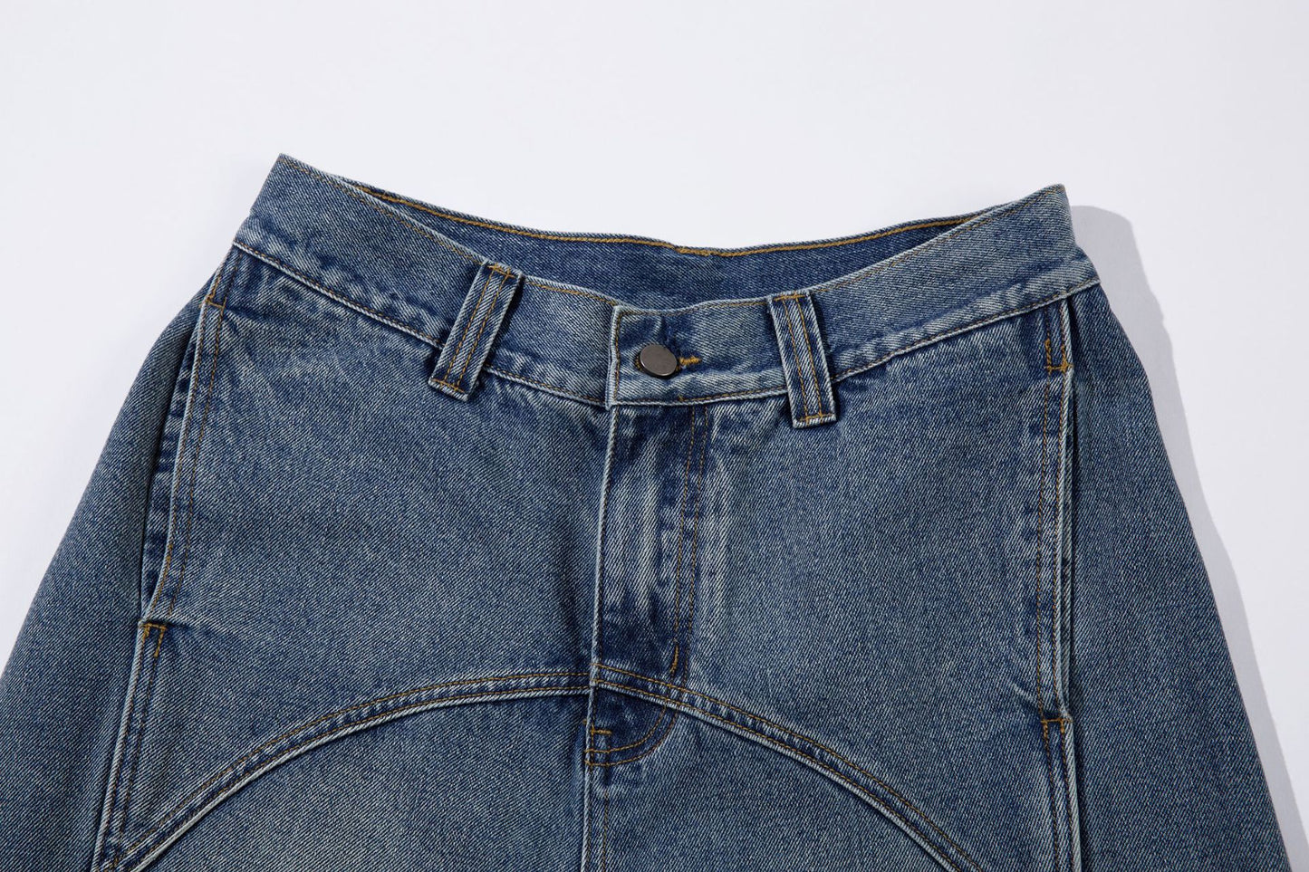 Washed Split-Design Denim Jeans WN13119