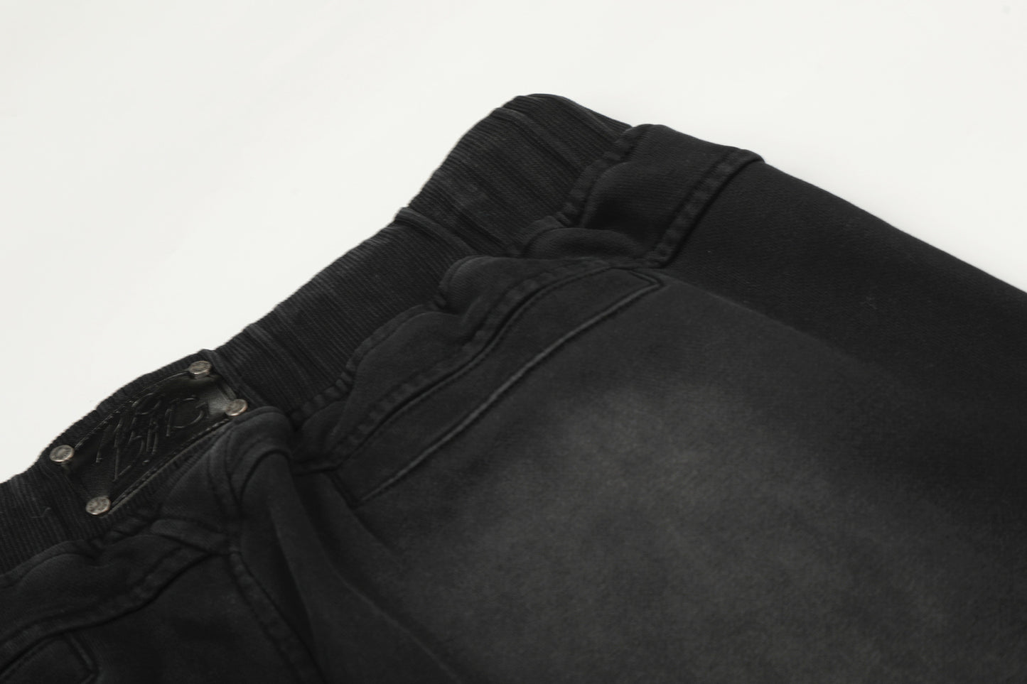 Washed Damage Drawstring Wide Leg Sweatpants WN25446