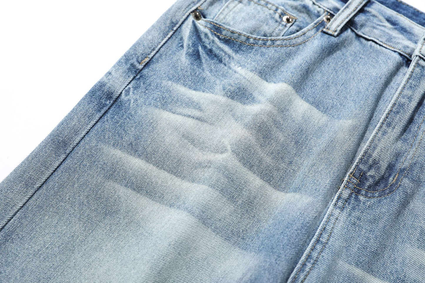 Washed Damage Flare Denim Jeans WN26095
