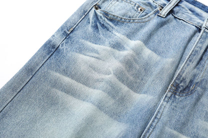 Washed Damage Flare Denim Jeans WN26095