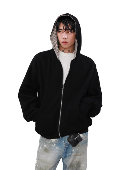 Oversize ReversibleZipper Hoodie WN8294