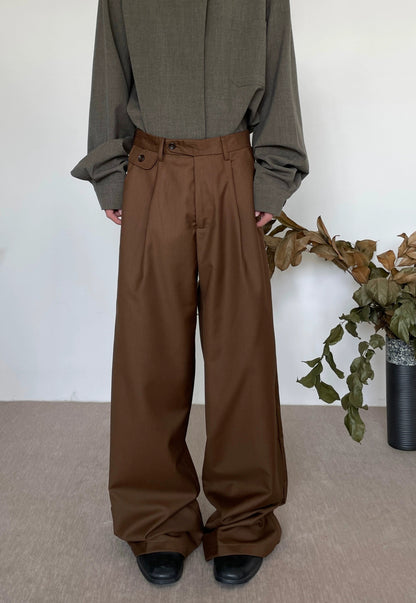 High Waist Wide Leg Straight Trousers WN20031