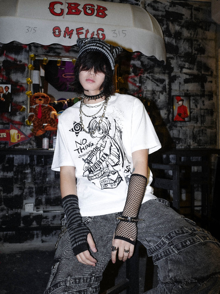 Oversize Drop Shoulder Short Sleeve T-Shirt WN15907