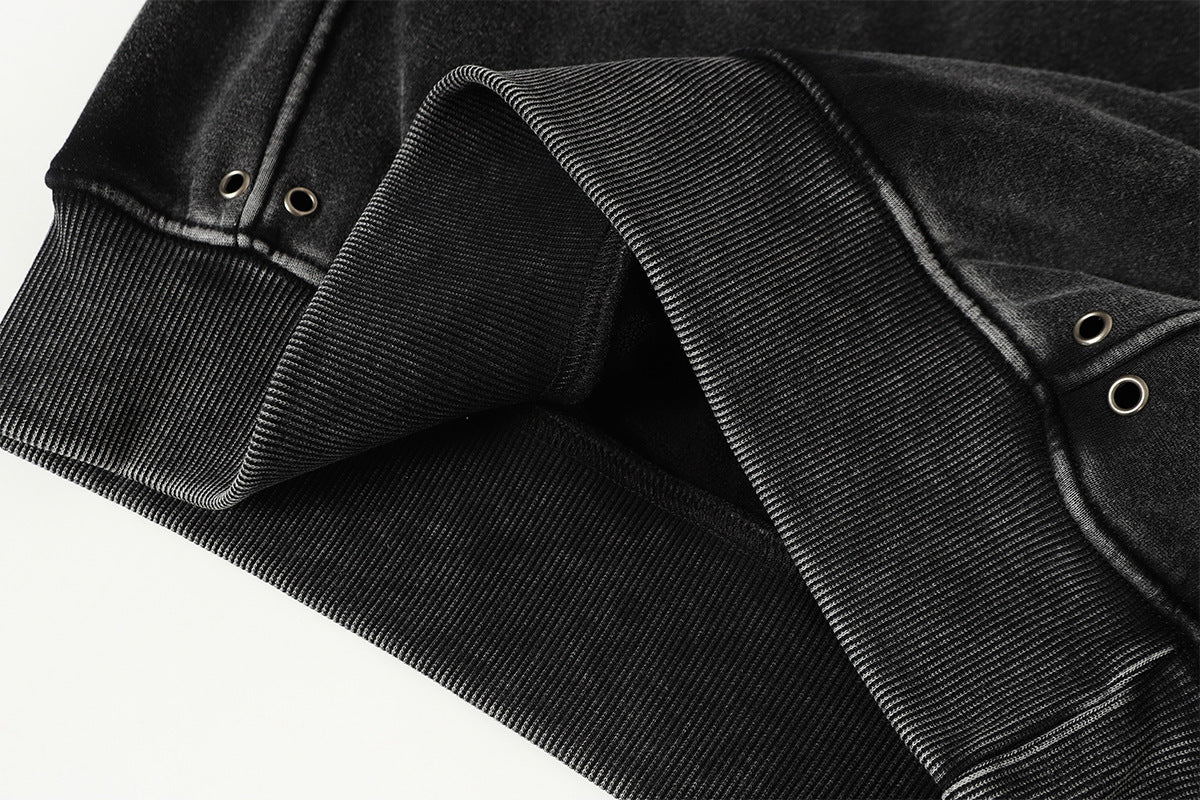 Heavyweight Washed Deconstructed Pullover Hoodie WN23037