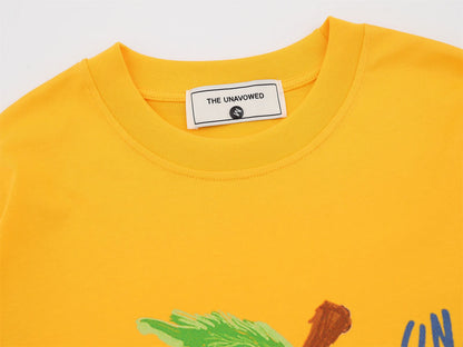 Apple Letter Print Short Sleeve T-Shirt WN26920