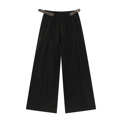 Zipper Short Jacket & Pleats Wide Leg Pants Setup WN25009