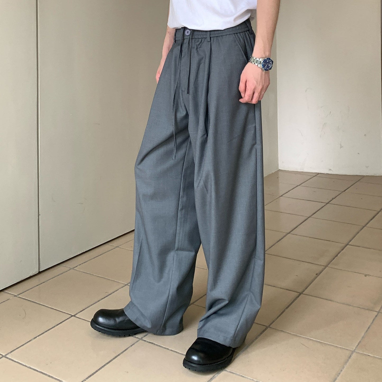 Drawstring Wide Leg Trousers WN24920