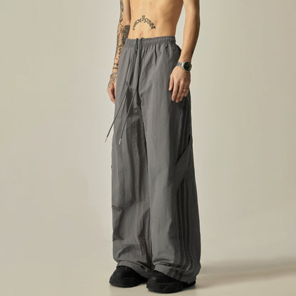 Quick Drying Side Stripes Wide-Leg Straight Pants WN7747