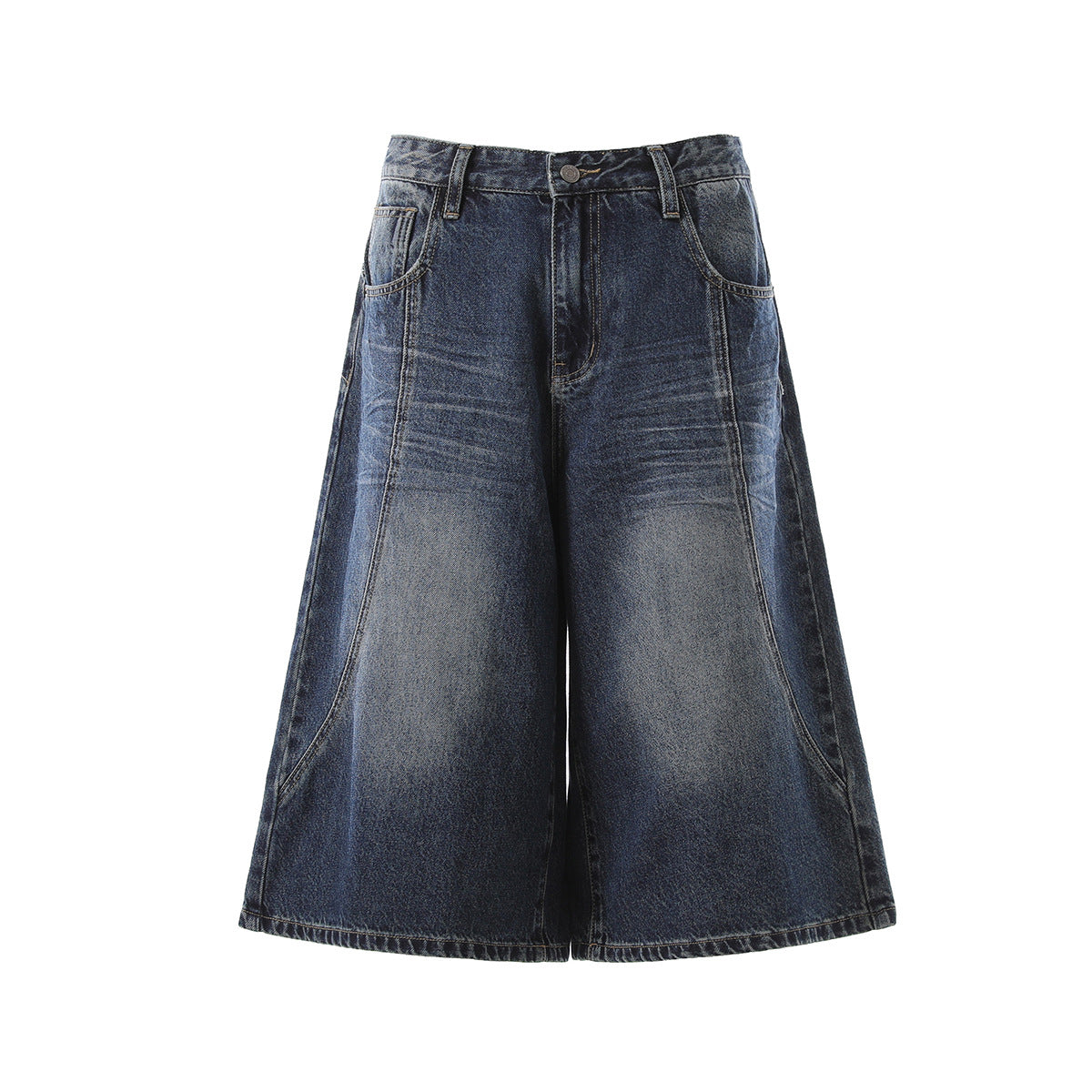 Washed Fade Cropped Denim Jeans WN25435
