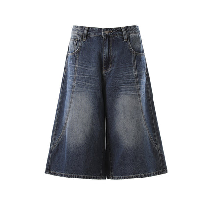 Washed Fade Cropped Denim Jeans WN25435