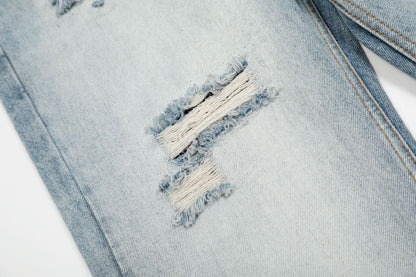 Washed Damage Flare Denim Jeans WN26068