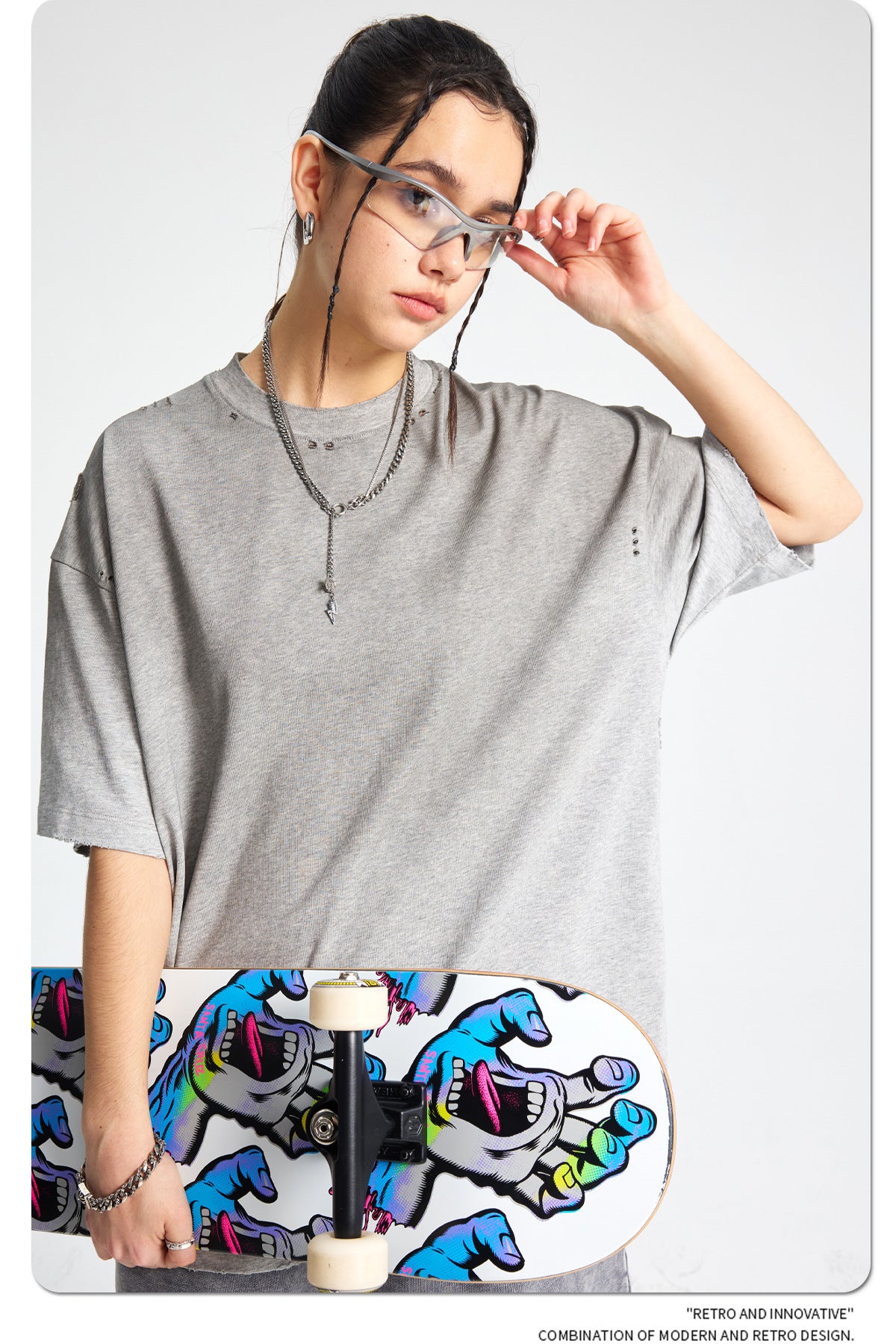 Spray Dye Damage Washed Short Sleeve T-Shirt WN16274