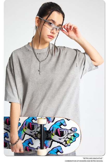 Spray Dye Damage Washed Short Sleeve T-Shirt WN16274