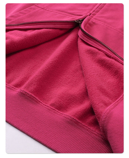 Spray-Dye Washed Oversize Zipper Hoodie WN10009