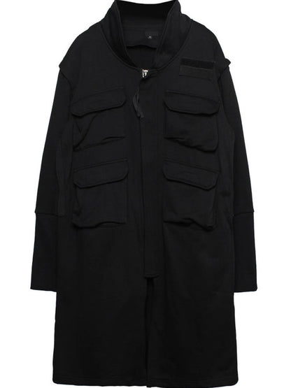 Functional Multi-Pocket Cape Design Coat WN22508