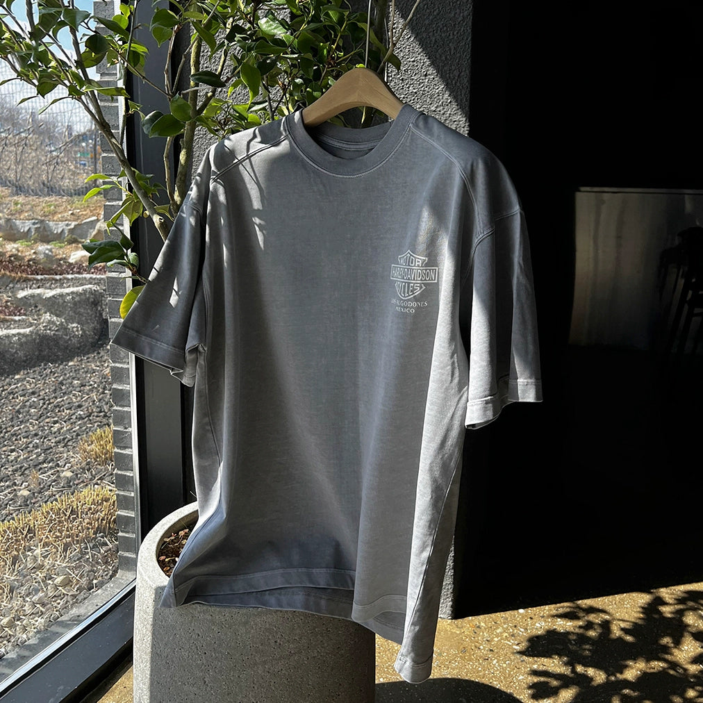 Letter Print Oversize Short Sleeve T-Shirt WN20305