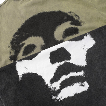 Washed Mask Art Print Short Sleeve T-Shirt WN25441