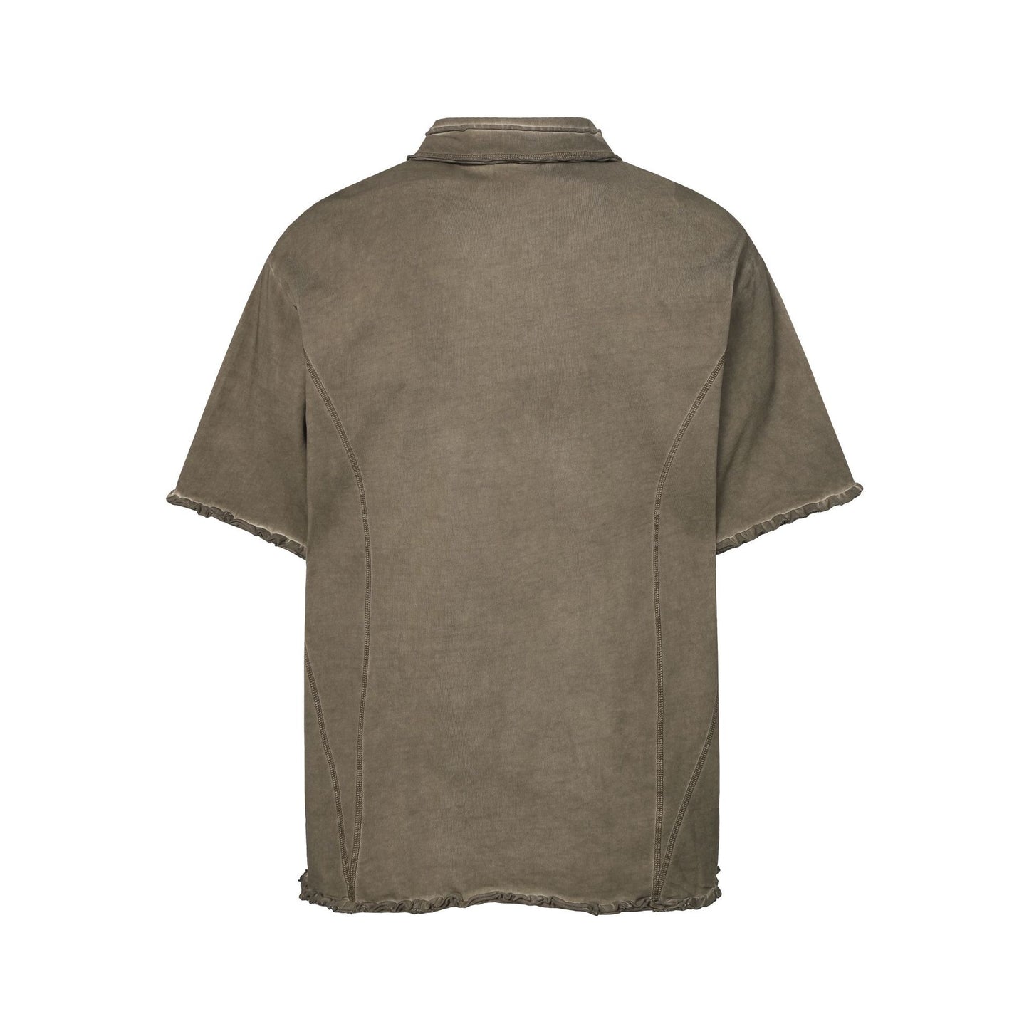Lapel Wash Stain Short Sleeve Polo Shirt WN25637