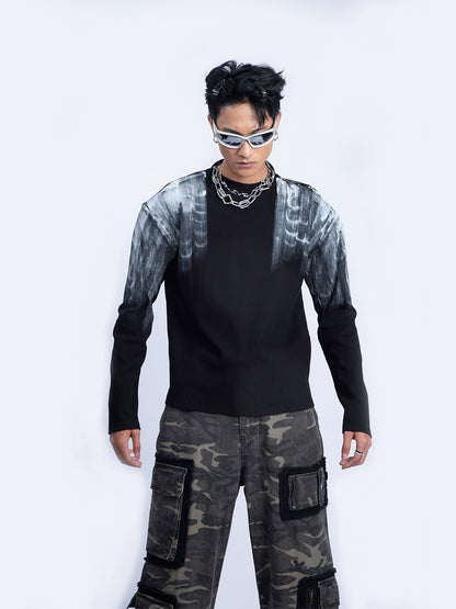 Shoulder Pad Long Sleeve T-Shirt WN9245