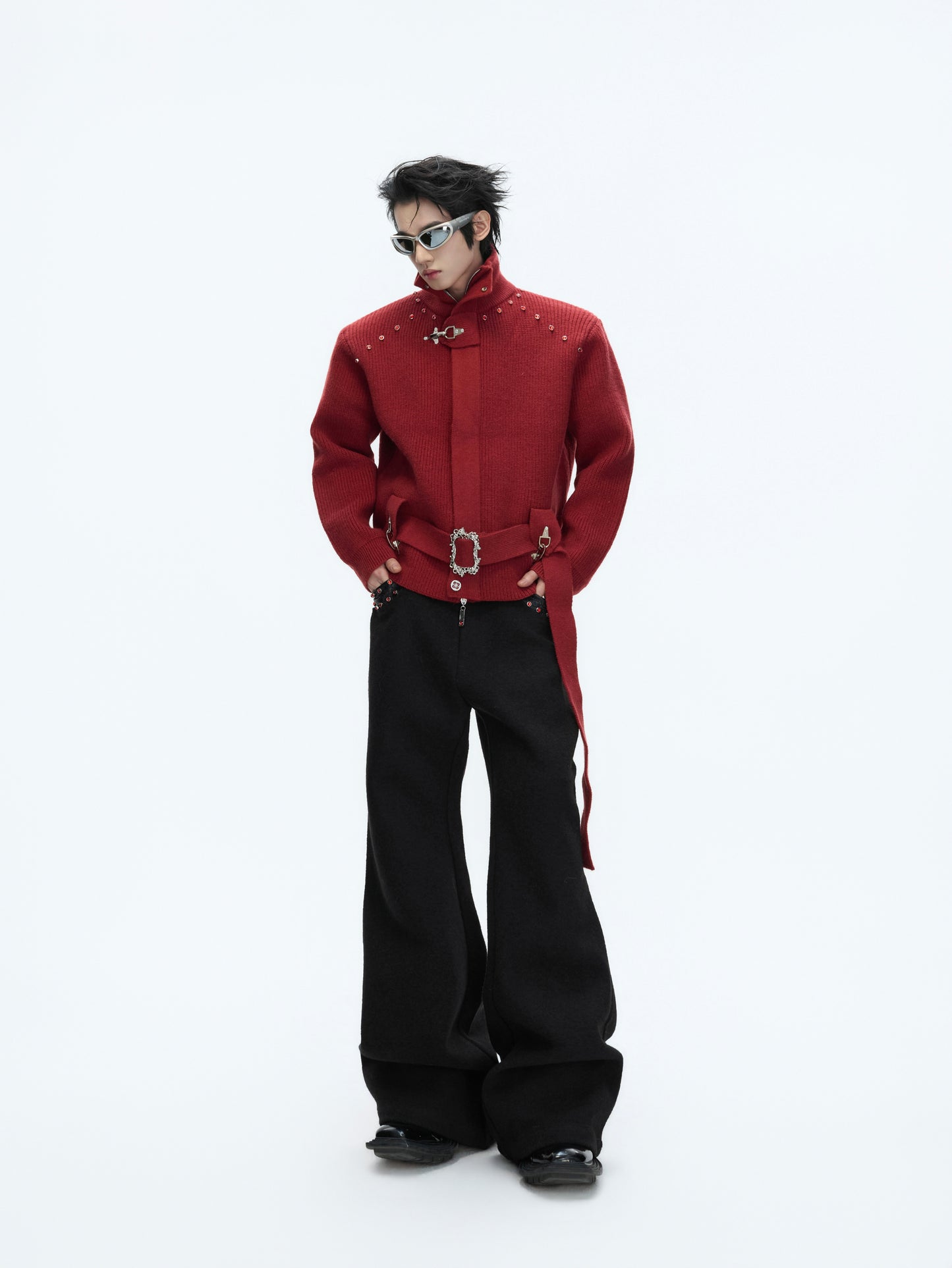 Cropped Zipper Knit Cardigan Jacket WN22681