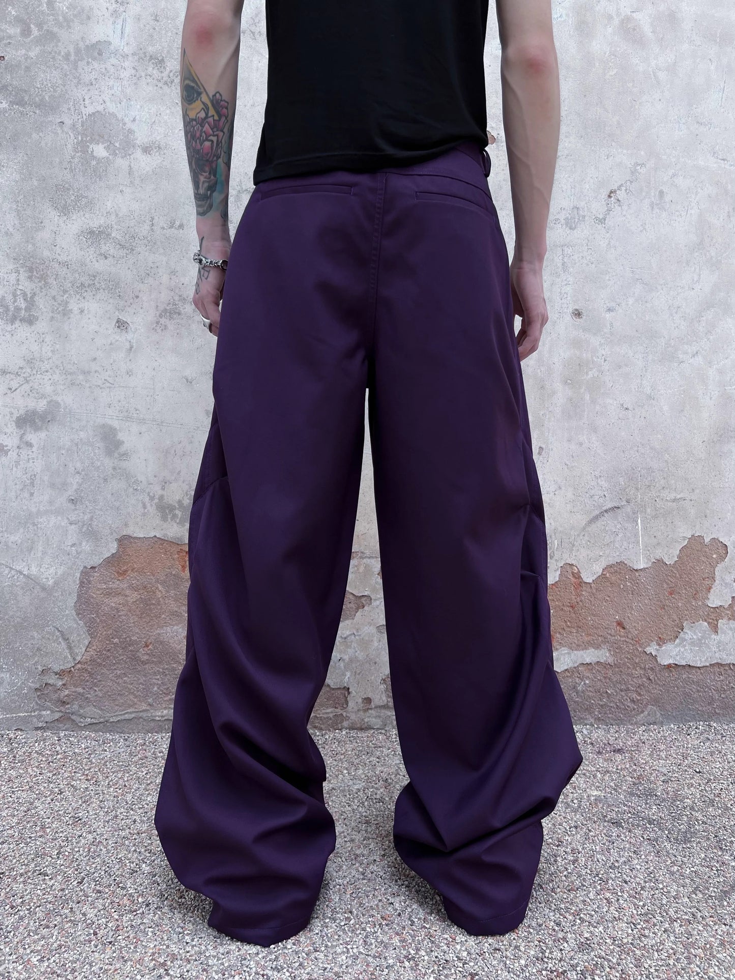 Knife-Pleat High-Waist Wide Leg Trousers WN10735