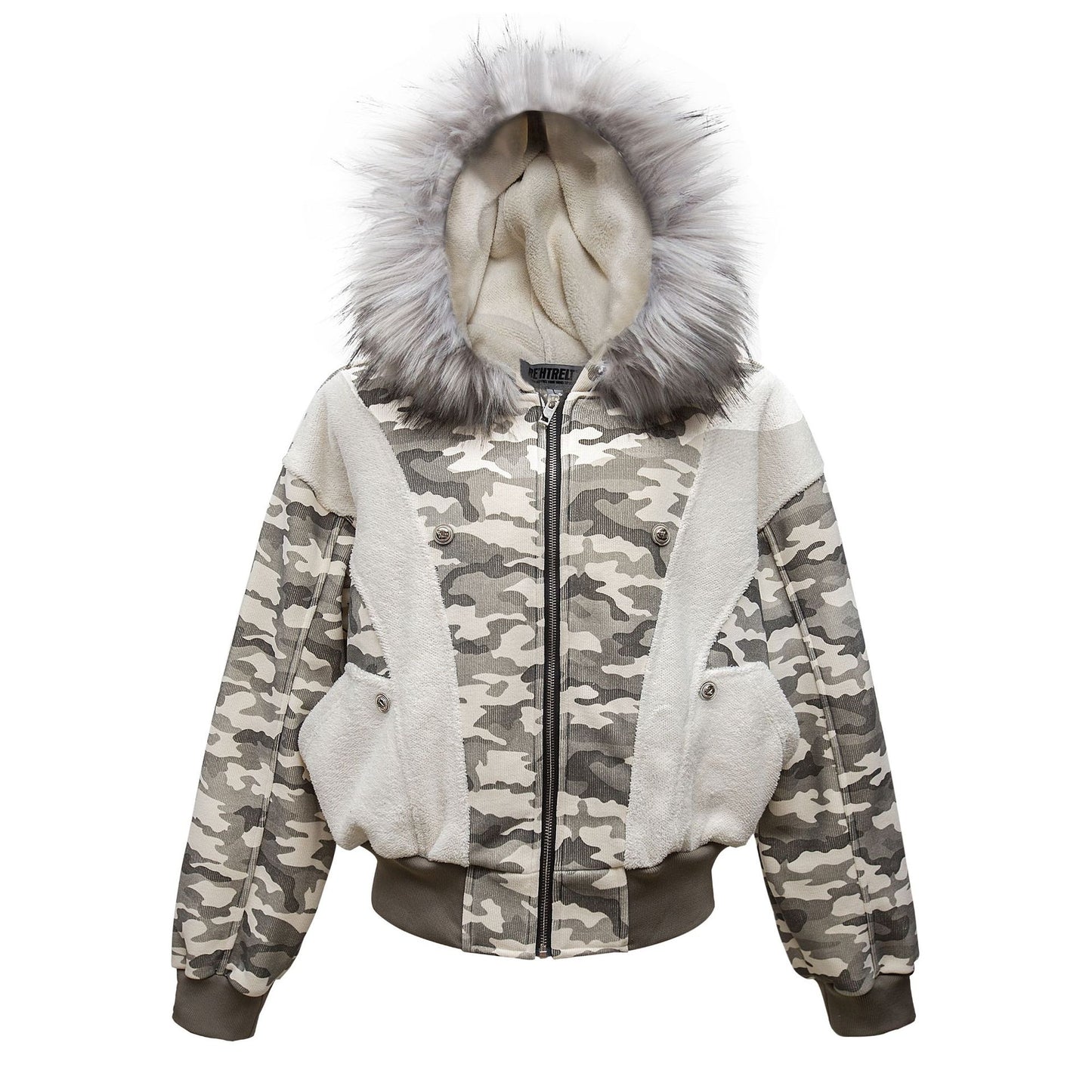 CAMOUFLAGE FURLAR SHERPA-LINING PADDED JACKET WN11337