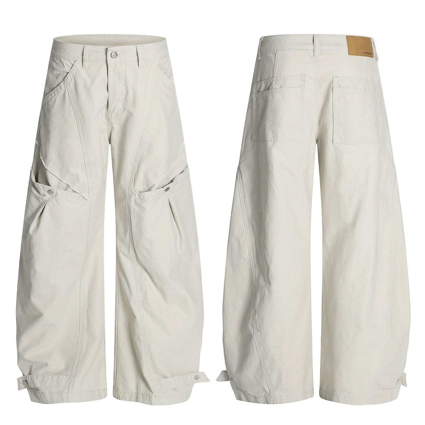 Curved Panel Wide Leg Pants WN26004