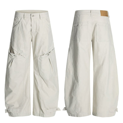Curved Panel Wide Leg Pants WN26004