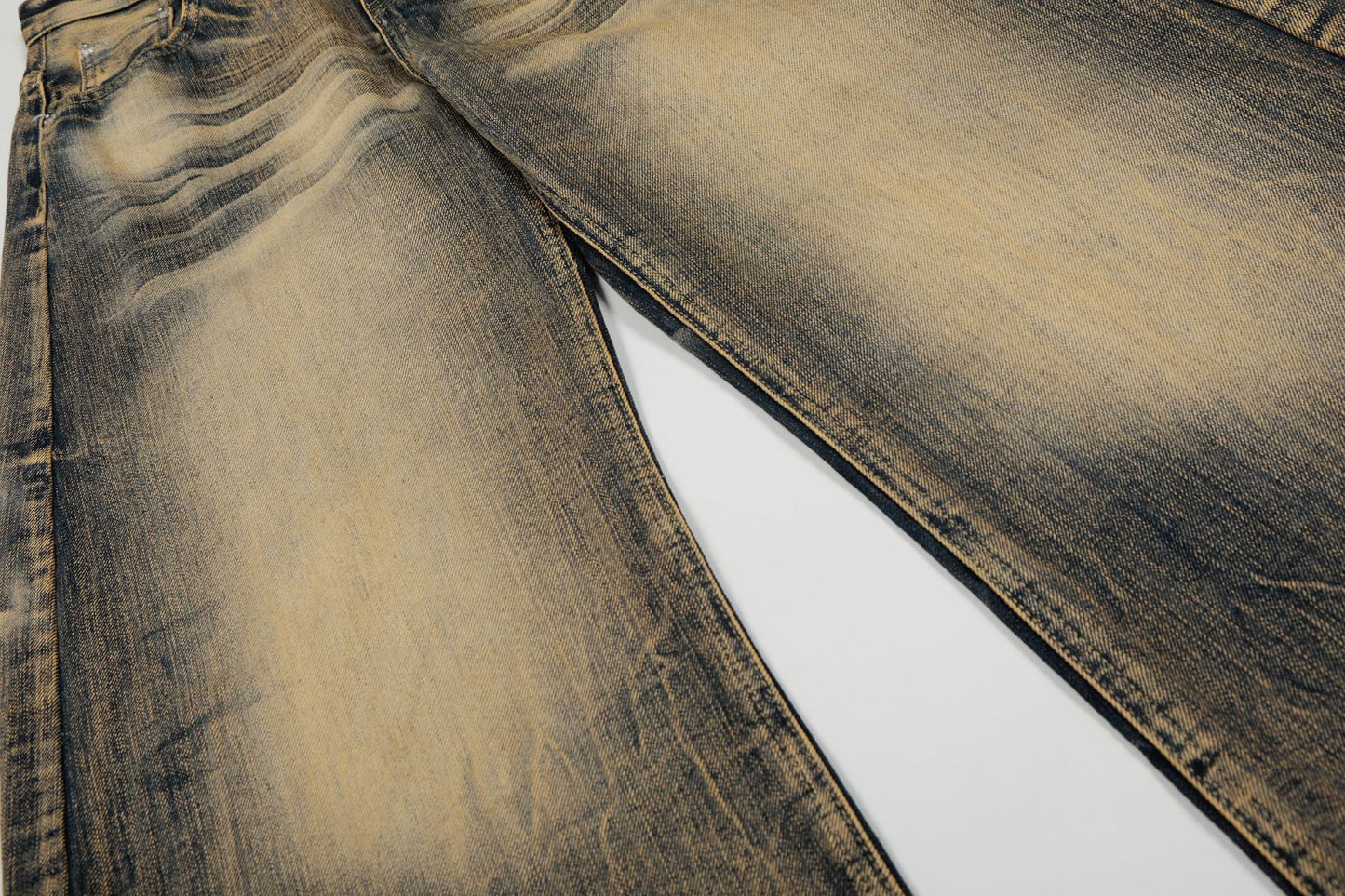 Washed Fade Wide Leg Denim Jeans WN25414