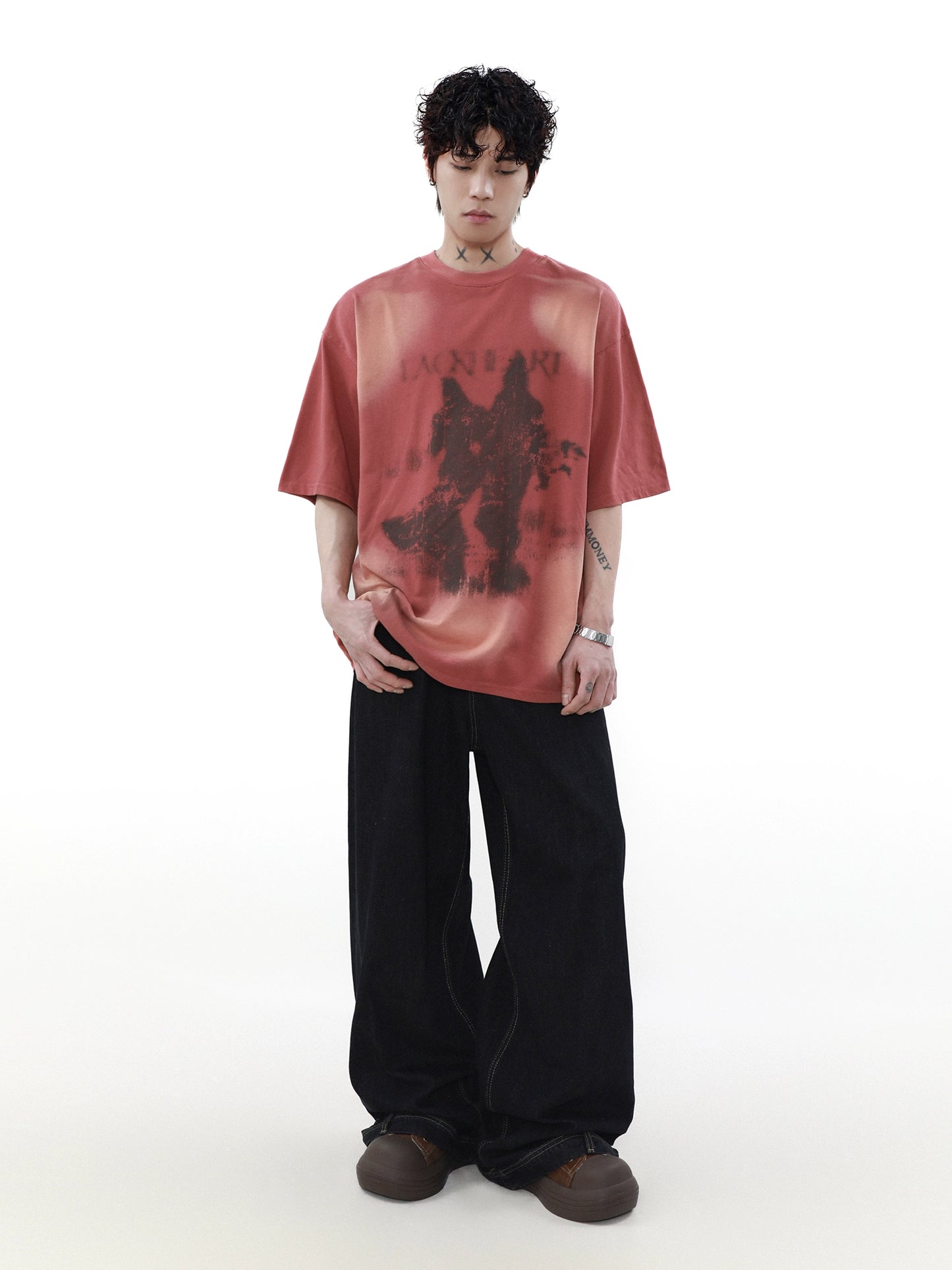Phantom Design Print Cotton Half Sleeve T-Shirt WN5330