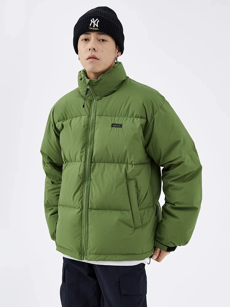 Drawstring Stand Neck Puffer Jacket WN8625