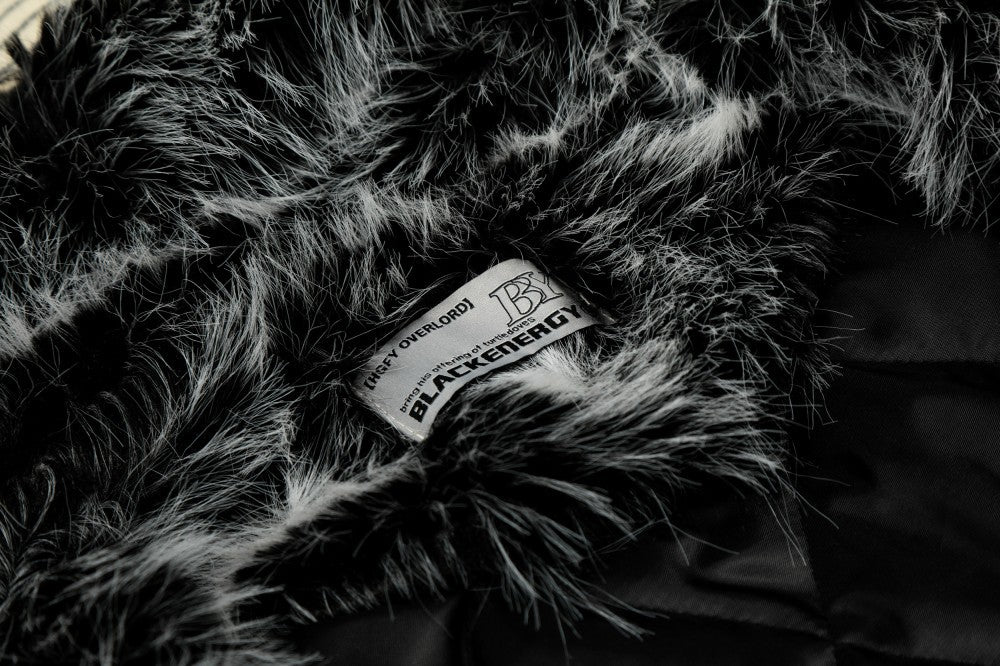 Fake Fur Collar Stripe Zipper Jacket WN28119