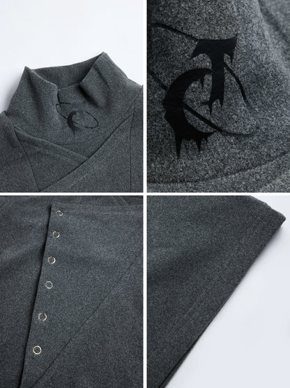 High-Neck Splice Thermal Long Sleeve T-Shirt WN22597