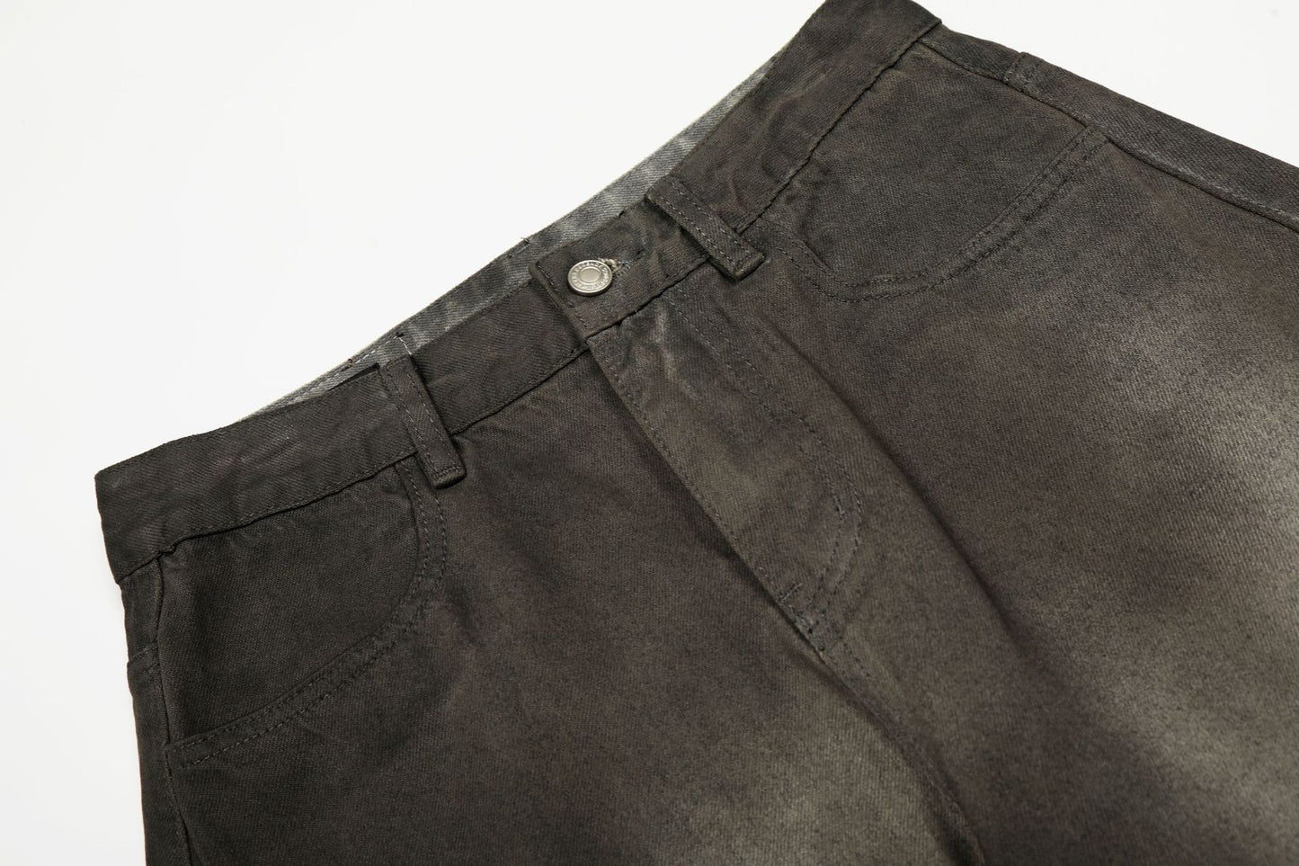Dirty Washed Curved Denim Jeans WN25997