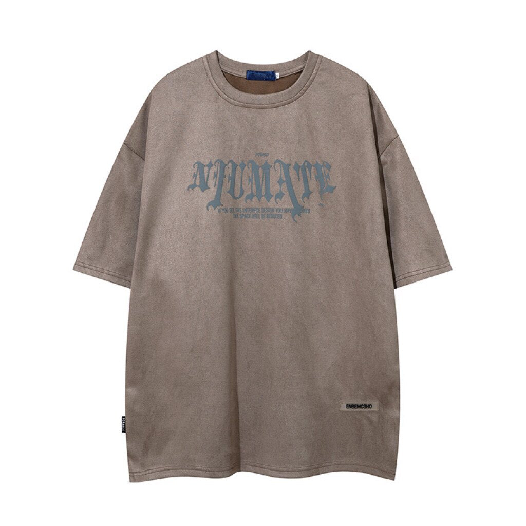 Letter Print Oversize Short Sleeve T-Shirt WN24476
