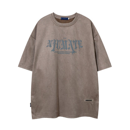 Letter Print Oversize Short Sleeve T-Shirt WN24476