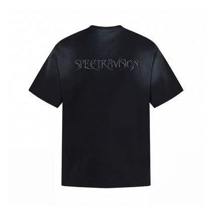 Washed Graphic Art Print Short Sleeve T-Shirt WN25500