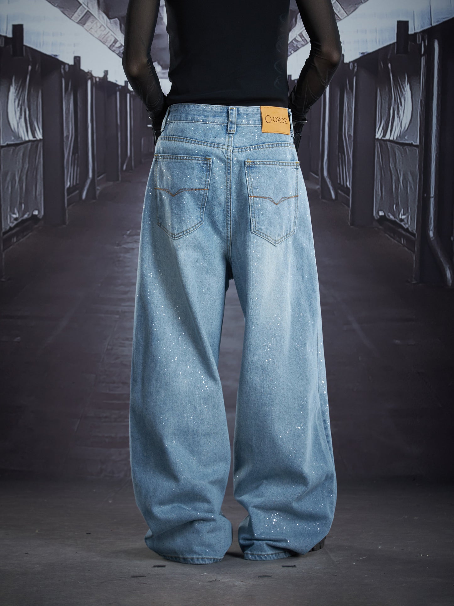 Versatile Wide Leg Straight Denim Jeans WN22848