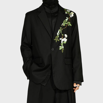 Camellia Embroidery Tailored Jacket WN20188