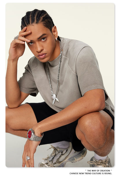 Washed Gradient Raglan Sleeve T-Shirt WN6065