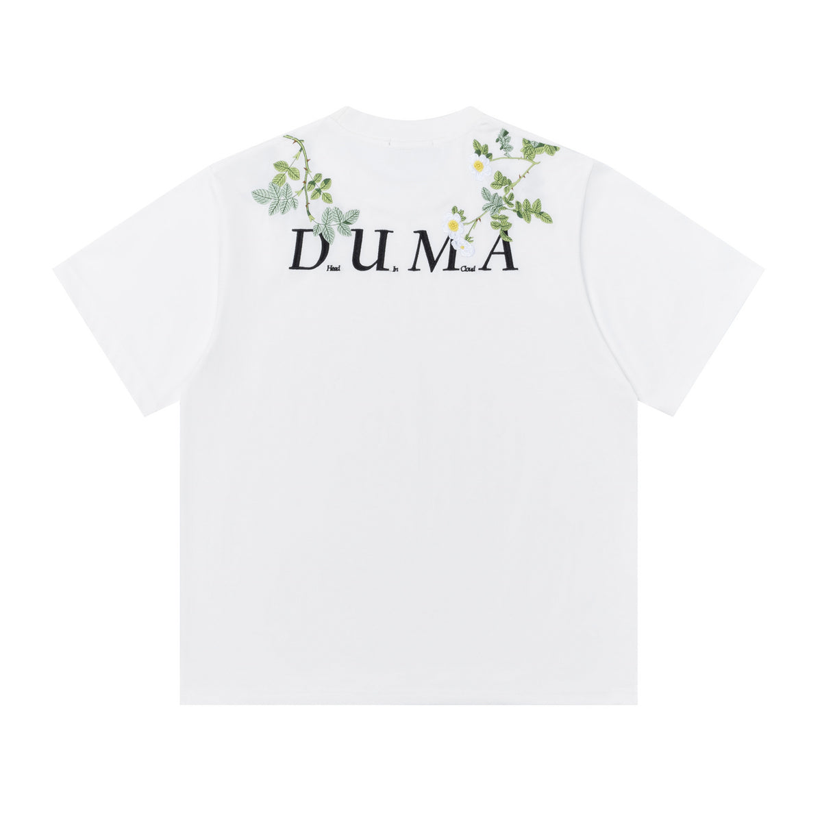 Floral Letter Embroidery Oversize Short Sleeve T-Shirt WN26880