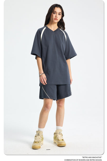 Quick-Dry Breathable Short Sleeve T-Shirt & Half Pants Setup WN16268