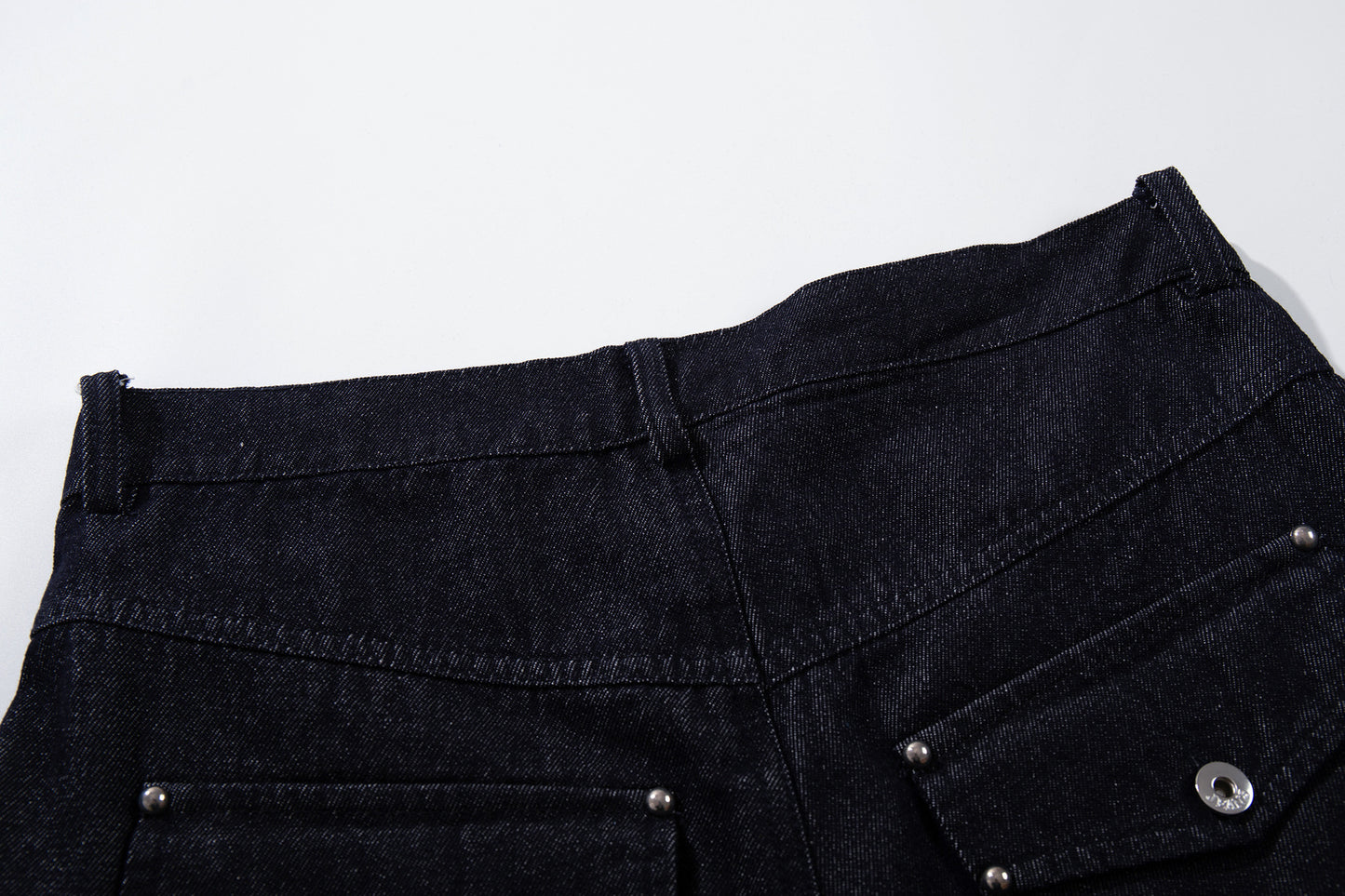 Washed Raw Denim Metal Buckle Jacket & Wide Leg Denim Jeans Setup WN23048