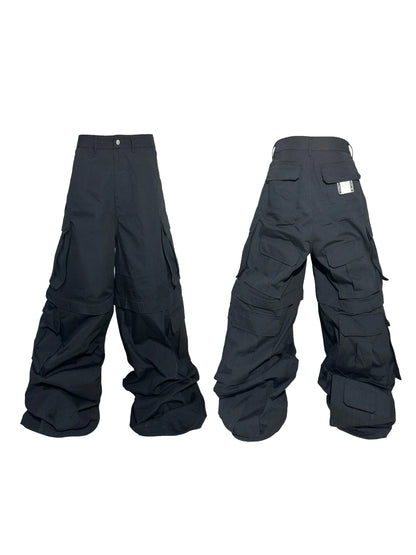 Back Pocket Wide Leg Cargo Pants WN17214