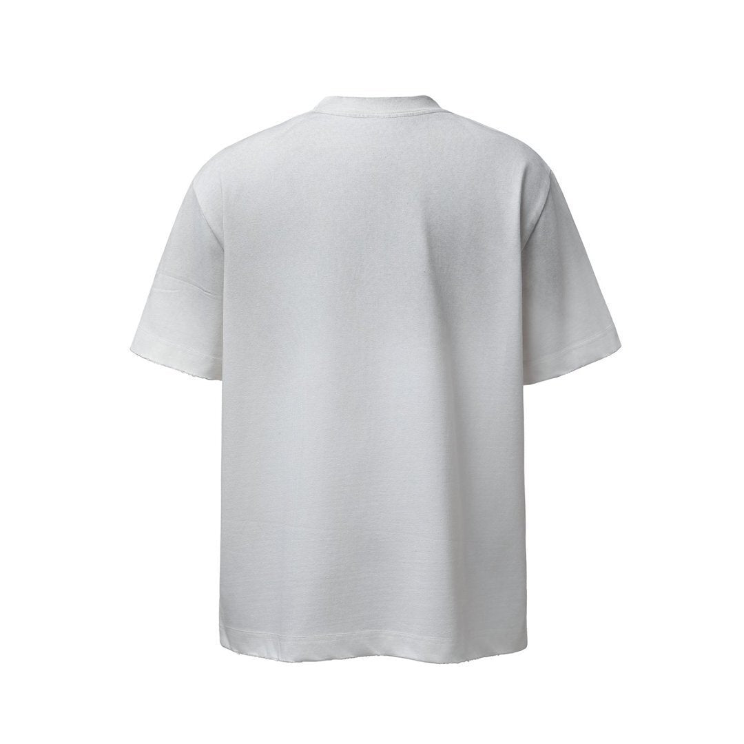 Star Rhinestone Dirty Dye Washed Short Sleeve T-Shirt WN25621